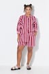Musselin-Shorts, Wide Legs, Streifen, Elastikbund