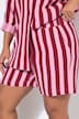 Musselin-Shorts, Wide Legs, Streifen, Elastikbund