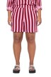 Musselin-Shorts, Wide Legs, Streifen, Elastikbund