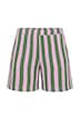 Musselin-Shorts, Wide Legs, Streifen, Elastikbund