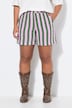 Musselin-Shorts, Wide Legs, Streifen, Elastikbund