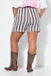 Musselin-Shorts, Wide Legs, Streifen, Elastikbund