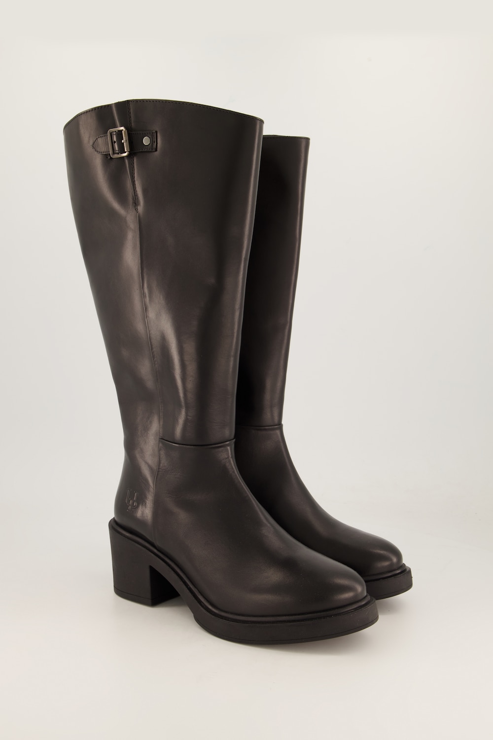 Leder-Plateaustiefel, 3XL-Schaft, Wechselfussbett, Weite H