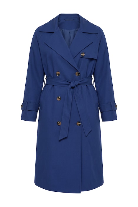 Trenchcoat, leicht oversized, Revers, Bindegürtel