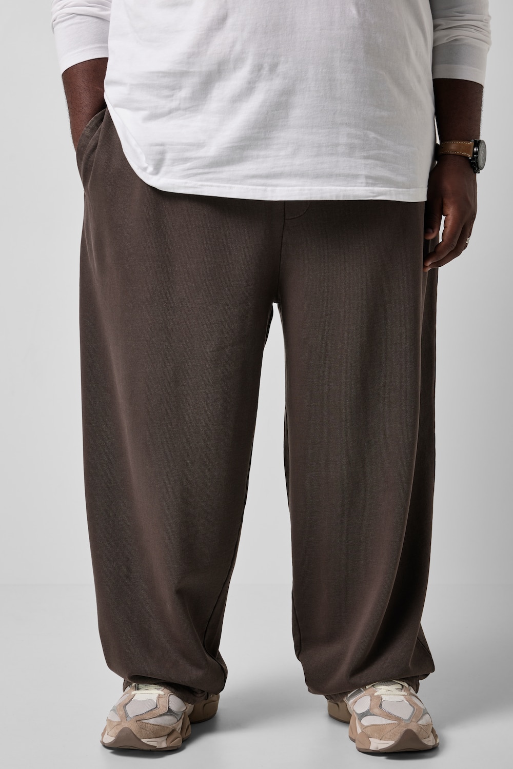 Joggebukse, ballongpassform, vintage-look, 3 lommer, opptil størrelse 8XL