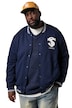 Collegejacke, Sweat, Knopfleiste, Stickereien, bis 8 XL