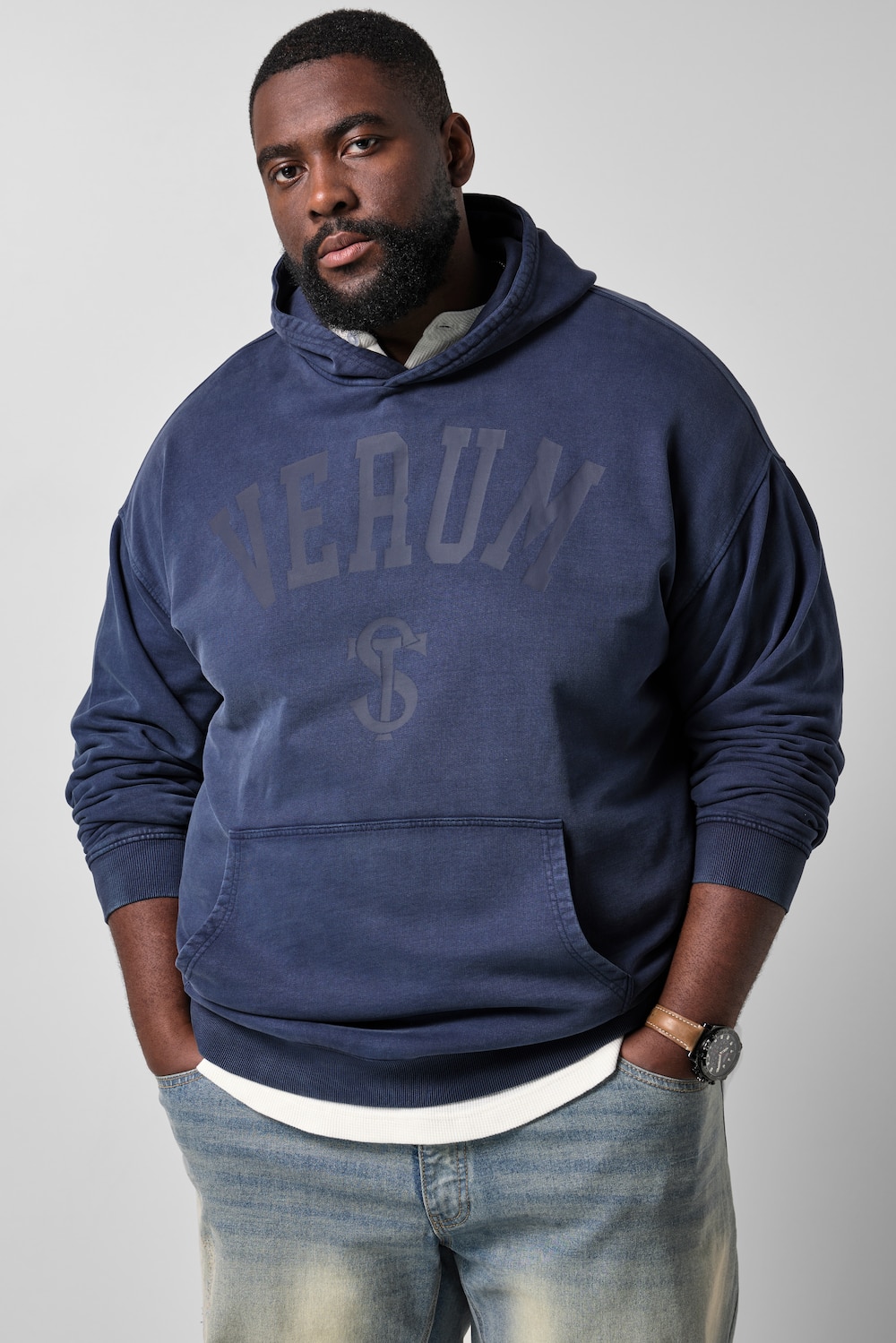 Hoodie, Kapuzensweater, Vintage Look, Brustprint, bis 8 XL