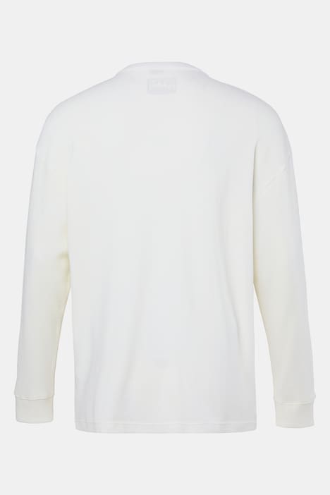 Henley, Langarm, Waffelpiqué, Knopfleiste, bis 8 XL
