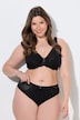 Culotte midi, dentelle et empiècement en microfibre