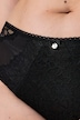 Culotte midi, dentelle et empiècement en microfibre