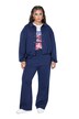 Nadelstreifen-Blouson, oversized, Hemdkragen, Ballonärmel