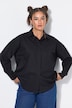 Camisa, oversize, bordado SU, puños con botones dorados
