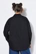 Camisa, oversize, bordado SU, puños con botones dorados