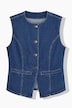 Gilet in denim elasticizzato dal taglio aderente