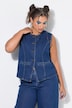 Gilet in denim elasticizzato dal taglio aderente