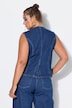 Gilet in denim elasticizzato dal taglio aderente