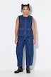 Gilet in denim elasticizzato dal taglio aderente