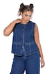 Džínová vesta, přizpůsobený střih, strečový denim