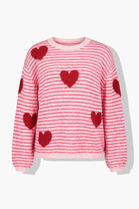 Trui, boxy shape, knuffelzacht, hartjes