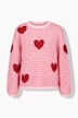 Trui, boxy shape, knuffelzacht, hartjes