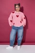 Trui, boxy shape, knuffelzacht, hartjes