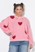 Trui, boxy shape, knuffelzacht, hartjes