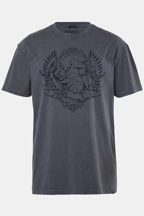T-Shirt, Halbarm, oversized, Print, Vintage Look, bis 8 XL