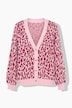 Strickjacke, oversized, Color Leo, Herz-Knöpfe
