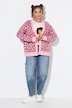 Strickjacke, oversized, Color Leo, Herz-Knöpfe
