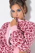 Strickjacke, oversized, Color Leo, Herz-Knöpfe