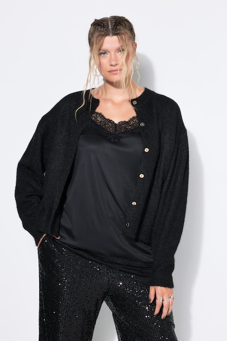 Strickjacke, oversized, extra langer Langarm