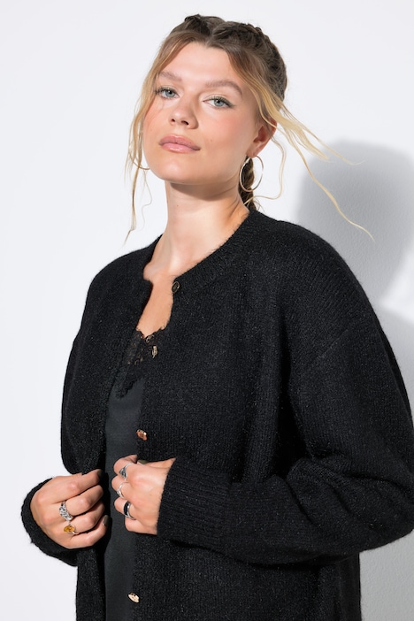 Strickjacke, oversized, extra langer Langarm