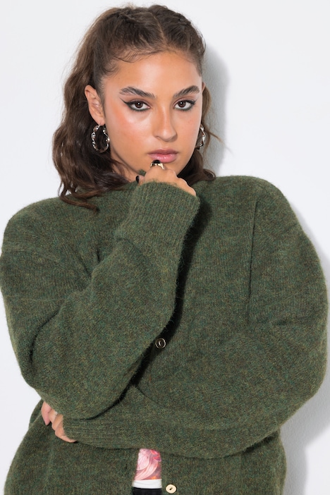 Cardigan oversize, manches ultra-longues