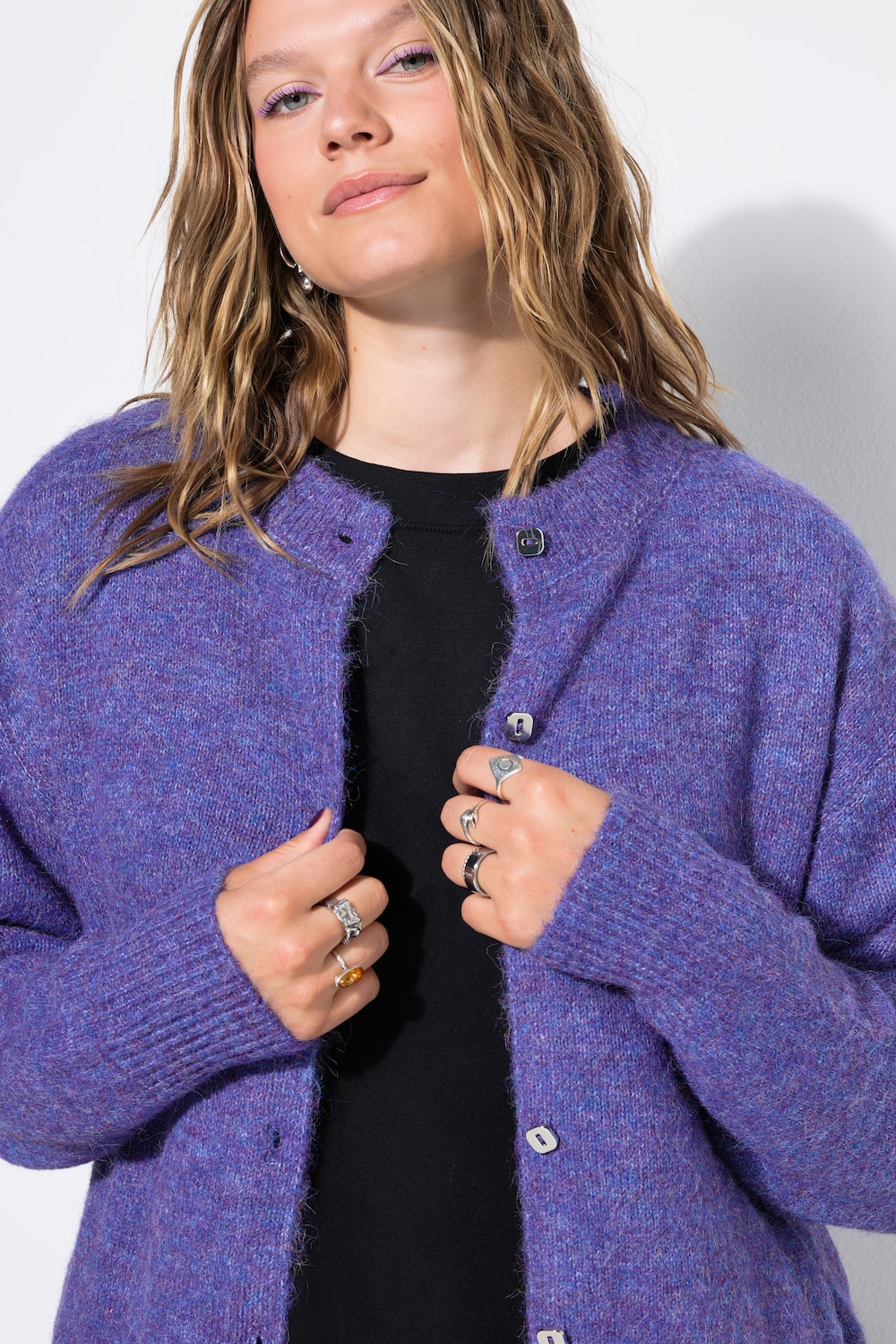 Strickjacke, oversized, extra langer Langarm