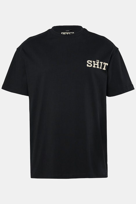 T-Shirt, Halbarm, kleiner Print, oversized, bis 8 XL