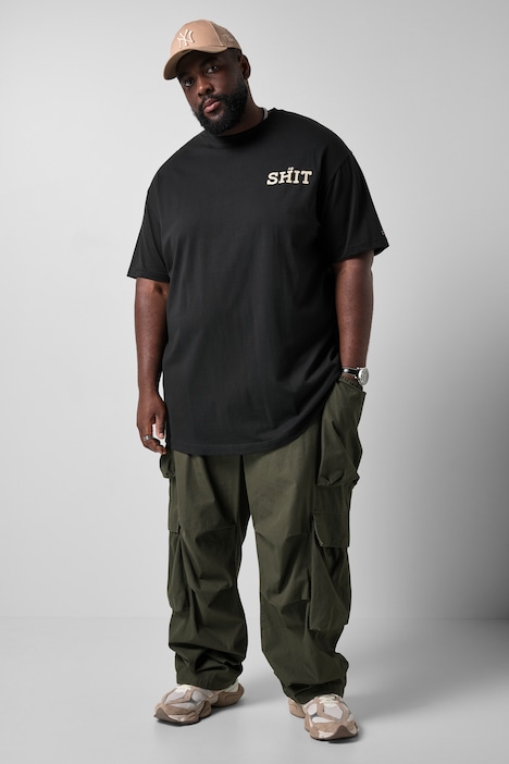 T-Shirt, Halbarm, kleiner Print, oversized, bis 8 XL