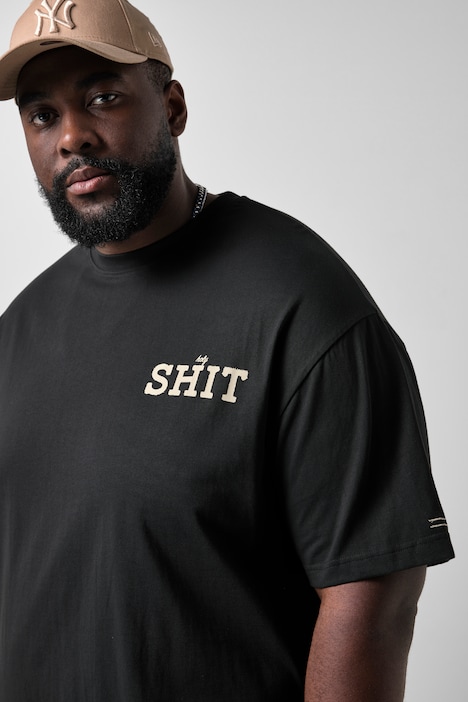 T-Shirt, Halbarm, kleiner Print, oversized, bis 8 XL