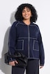 Strickjacke, Hemdkragen, Reißverschluss, Langarm