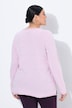 Textured Striped Rolled Edge Sweater