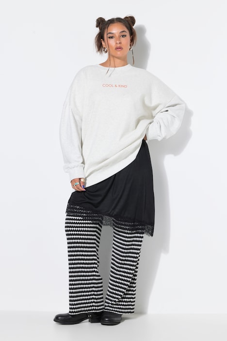 Rock, A-Linie, asymmetrischer Saum, Spitze