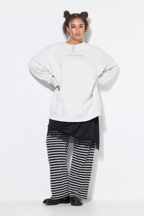 Rock, A-Linie, asymmetrischer Saum, Spitze