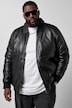 Leder-Blouson, Leder, oversized, Lammnappa, Wattierung, bis 8 XL