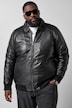 Leder-Blouson, Leder, oversized, Lammnappa, Wattierung, bis 8 XL