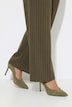 Pantalon à fines rayures, jambe droite et large, taille élastique