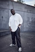 Pantalon en cuir, coupe Baggy Fit, grandes poches à l’arrière - jusqu'à la taille 74