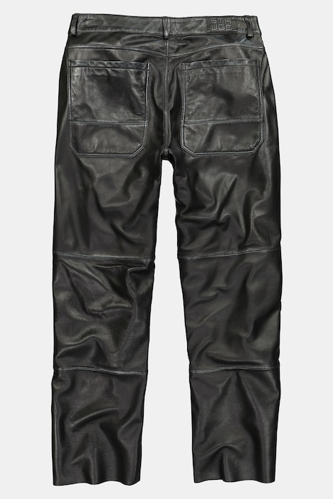 Leren broek, leer, baggy fit, grote achterzakken, tot 72