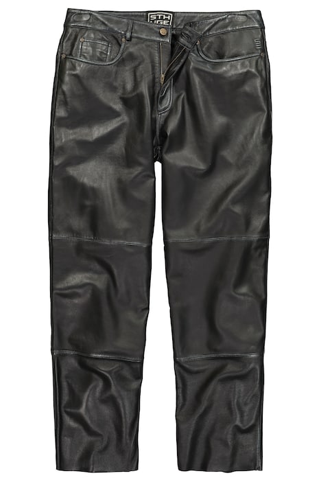 Kožené kalhoty, baggy fit, velké zadní kapsy, do velikosti 72