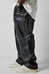 Leren broek, leer, baggy fit, grote achterzakken, tot 72