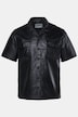 Lederhemd, Leder, Halbarm, Kuba-Kragen, kastiger Fit, bis 8 XL