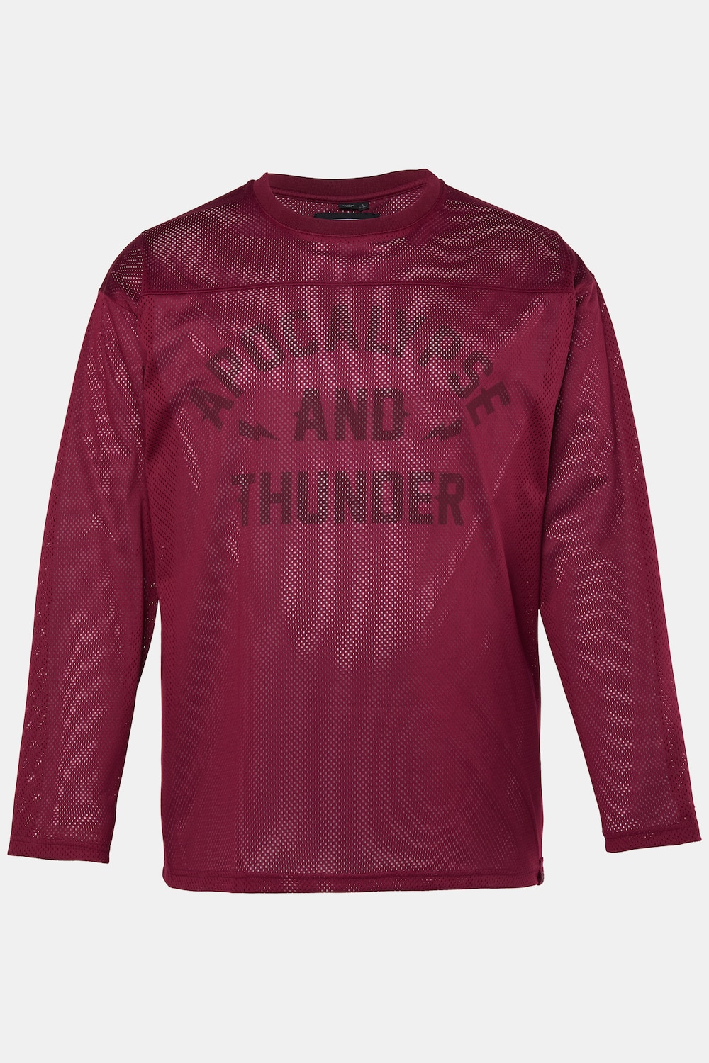 T-shirt, lange mouwen, mesh jersey, print, tot maat 8 XL
